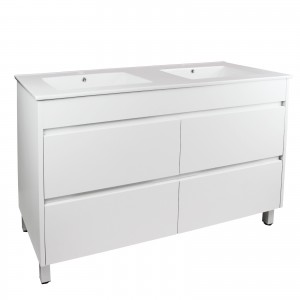 Qubist Matte White Free Standing 1200 Vanity Cabinet Only